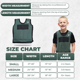 Weighted Vest For Kids - Adjustable Compression Vest - (Medium for Ages 5-9) Six Removable Weights Included - Breathable Snug Fit Design