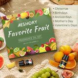 Fruity Essential Oils Set - Top 28 Fruit Fragrance Oil for Candle Making, Diffusers - Strawberry, Apple, Pineapple, Cucumber Melon, Cherry, Mango, Lemon, and Orange Scented Aromatherapy Oils