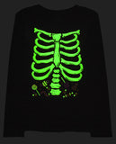 The Children's Place Girls' All Holidays Long Sleeve Graphic T-Shirts, Halloween Skeleton Candy-Glow, X-Large