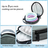 Neck Cooling Tube with Cold Insulated Bag, Reusable Wearable Neck Cooler Ring, Cooling Neck Wraps for Summer Heat Outdoor Indoor