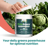 Univera Metagreens, Green Superfoods Blend Powder, Smoothie Mix with Organic Spirulina, Vital Antioxidants, Alkalize, Detoxify, Vegan, Non-GMO, 30-Day Supply.