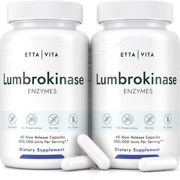 Premium Lumbrokinase Enzyme Complex for Wellness & Daily Vitality 120 Capsules