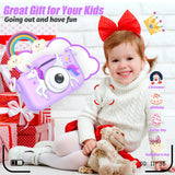 2024 Upgrade Unicorn Kids Camera for Girls, Christmas Birthday Gift for Girls Boys, 1080P HD Selfie Digital Video Camera for Toddlers, Cute Portable Little Girls Boys Gifts Toys for 3 4 5 6 Years Old