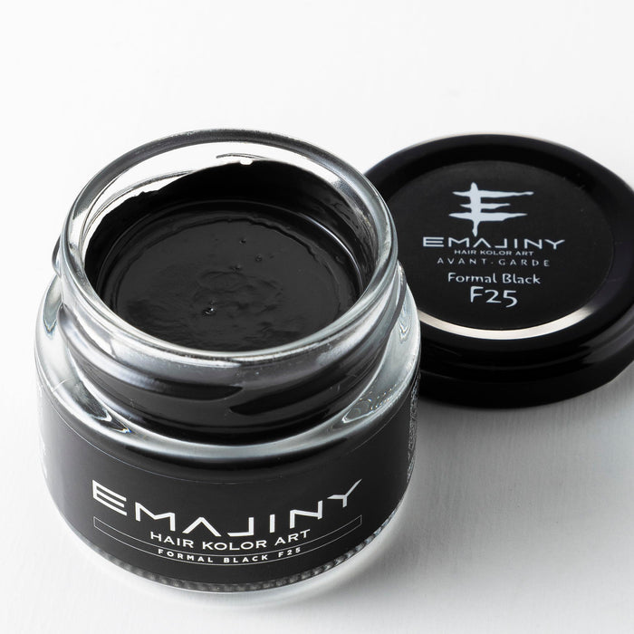 EMAJINY Formal Black Color Wax F25 Formal Black Color Wax, 1.2 oz (36 g), Made in Japan, Fragrance Free, 1 Day Black Rinse with Shampoo