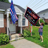 Trump 2024 Flag,3x5 FT Trump Flag Double Sided 3 Ply,Take America Back Trump Flags Banner UV & Fade Resistant 2 Brass Grommets for Outdoor Indoor(Blue)