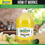 Jersey Pickles Kosher Dill Pickle Juice, 128 oz Gallon Size - Premium Pickle Juice for Leg Cramps Relief, Ideal Brine Juice for Athletes and Pickle Enthusiasts