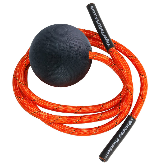 Tiger Tail Tiger Ball 2.6 Foam Roller Ball + 47” Corded Rope – Deep Tissue Massage Ball: Feet, Legs, Neck, Back – Trigger Point Massage Therapy – Relieve Muscle Soreness – Muscle Recovery