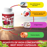 275 Beet Root Extract Capsules, 1000mg per Serving, 100% Natural & Pure from Beet Root, No Gluten, No Sugar, Vegan Capsules, High Concentrated Herbal Beet Root Extract.