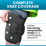 Vive Knee Ice Pack Wrap - Cold/Hot Gel Compression Brace - Heat Support Strap for Arthritis Pain, Tendonitis, ACL, Athletic Injury, Osteoarthritis, Women, Men, Running, Meniscus and Patella Surgery