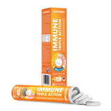 nutrazul Immune Triple Action Effervescent Tablet-1000 mg Vitamin C, Vitamin D, Zinc I Orange 20's (Pack of 3) I Gluten Free, Sugar Free, Lactose Free & Preservative Free I Maintains Immune Function