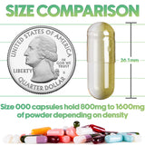 XPRS Nutra Size 000 Empty Capsules - 250 Count Clear Empty Vegan Capsules - Vegetarian Empty Pill Capsules - DIY Vegetable Capsule Filling - Veggie Pill Capsules Empty Caps Pills