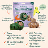 WOOF Calming Wellness Pops - Calming Dog Treats - Long-Lasting Refills for The Pupsicle Toy to Promote Calm - Magnesium for Dogs- Large Pops - 7 Count