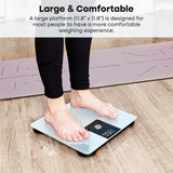 GE Scale Body Weight Bathroom: 500lb BMI Weight Scales for People Accurate Bluetooth Weighing Digital Scale Electronic Weigh Scales White