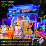 Christmas Icicle Lights Outdoor - 66ft 640 LED 8 Modes Connectable Curtain Fairy String Lights with Timer Memory, Plug in Waterproof for Home Decoration Holiday Eaves Wall Yard Party Indoor (Blue)