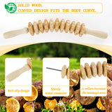 Liitrton Wood Therapy Fasci Massage Tools, Curved Wooden Massage Roller Cellulite Reduction and Muscle Tension (Wood)