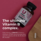 UMZU Daily B - 100% Complete B Vitamin Complex - Supports Energy, Cellular Health & Focus - Brain Vitamins - Focus Supplement - with Folic Acid & Thiamine - 30 Day Supply - 30 Capsules