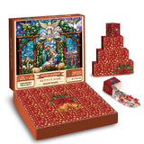 Nativity Scene Puzzle Advent Calendar Puzzles 1000 Piece Puzzle for Adults, Christmas Countdown Calendar 2024 Jigsaw Puzzle, Holiday Religous Jesus Christiasn Puzzle for Adult 1000 Piece