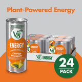 V8 +Energy Orange Pineapple Juice Energy Drink, 8 fl oz Can (24 Pack)