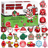 Advent Calendar 2024 - Christmas Countdown Calendars 24 Days of Surprises with 10mm Straw Toppers - Straw Cover Caps Funny Gifts for Cup 30Oz 40Oz Tumbler Kids Teens Boys Girls Adults