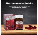HealthBest Haemobest Capsules Iron Supplement, Increases Hemoglobin, Ideal for Sensitive Stomachs - Non-Constipating, Red Blood Cell Supplement, 60 Capsule