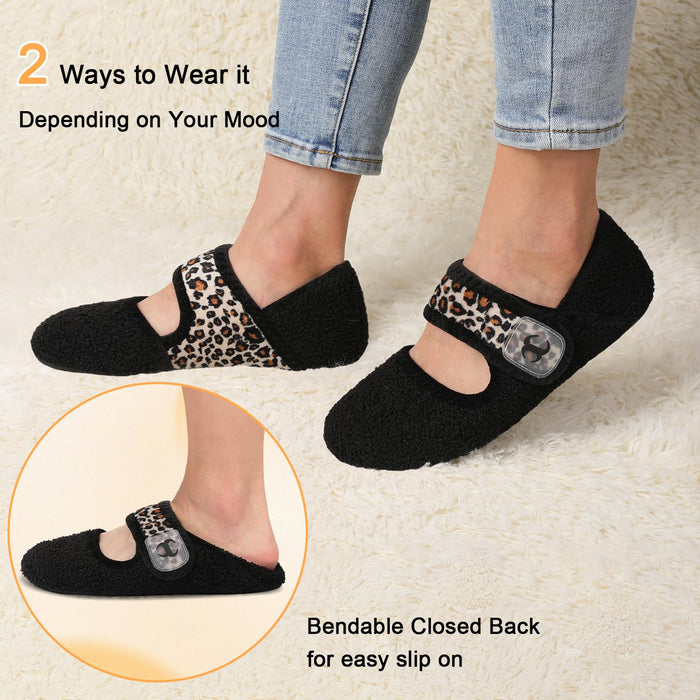 Bedroom Slippers for Women Comfy Orthopedic Home Slippers Cozy Warm Winter Sock Slippers Wide Diabetic Slides Slippers for Ladies Elderly Women Mom