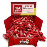 KitKat Bar Miniatures 5 Pounds Approx 160 PiecesBulk Candy Individually Wrapped - Chocolate Candy Crisp Wafers in Milk Chocolate, Ideal for Pinata Candy, Office Snacks, Parties, and Holidays - KitKat Milk Chocolate Candy Snacks For Adults & Kids