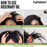 UpNature Organic Rosemary Essential Oil – USDA Certified Organic, 100% Pure Rosemary Oil for Hair Growth, Nourishing Scalp Strengthening Hair Oil for Healthy Hair Growth, Skin & Nails, 2oz