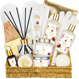 LILY ROY Spa Bath Gift Set for Women and Men 17Pcs Body and Bath Spa Gift Baskets Set for Women Spa Kit Birthday Gifts for Women Christmas Works Self Skin Care Gifts Set for Mothers Father’s Day