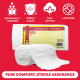 Ever Ready First Aid Sterile Krinkle Kerlix Type 4 1/2" x 4.1 Yds, Latex Free, 6 PLY, Gauze Bandage Roll - 12 Count