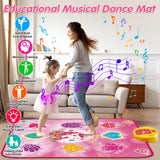 maysida Unicorn Dance Mat Toys for 3-12 Year Old Girls, Dance Pad with LED Lights, Built-in Music, 6 Game Modes, Electronic Dancing Mat as Christmas Birthday Gift for 3 4 5 6 7 8 9+ Girls (Pink)