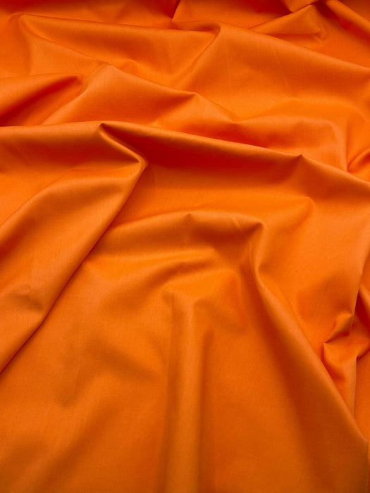 EOVEA - Cotton Polyester Fabric by The Yard – 60" Wide Broadcloth Fabric, Soft, Lightweight & Breathable Material for Lining, Curtains, Bedding, Skirts, Sewing Projects (Orange, 15 Yard)