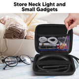 EastPin Neck Light with Storage Case, 10-80Hrs Eye-friendly Book Reading Light, Knitting Crochet Sewing Craft Light Rechargeable Adjustable, Christmas Birthday Gifts for Book Lovers Knitters Crafters