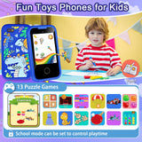 Kids Smart Phone for Boys, Christmas Birthday Gifts for Boy Girl Age 3-10 Kids Toys Cell Phone, 2.8" Touchscreen Toddler Learning Play Toy Phone with Dual Camera, Game, Music Player, 8G SD Card (Blue)