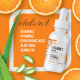 All Natural Advice Vitamin C Serum For Face, 30ml / 1oz with 20% Vitamin C, Hyaluronic Acid, Aloe, MSM, Vitamin E, & Organic Botanicals Solution, Support Skin Brightening with Vitamin C Face Serum