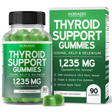 Thyroid Support For Women & Men (90 Gummies) Ashwaganda, Iodine, Bladderwrack, Kelp, & Schisandra - Thyroid Support Supplement - Delicious Flavor - Non-GMO, Vegan, Gluten-Free - (90 Thyroid Gummies)