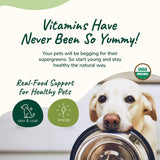 kin+kind Organic Multivitamin for Dogs & Cats - Vitamins and Supplements for Immune Support, Healthy Skin and Coat - Natural Formula with Wheatgrass, Kelp, Flax Seed, Seaweed and Coconut - Made in USA