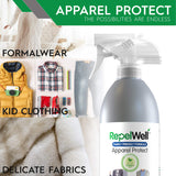 RepelWell Apparel Protect (24oz) Stain & Water Repellent Spray – Non-Toxic, Eco-Friendly, Pet-Safe Sprays for Clothing & More