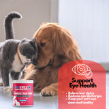 PetEyez Food Topper Vitamin Powder for Tear Stain for Dogs and Cats - 120 Scoops