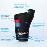 Luguiic Wearable Thumb Wrist Ice Pack-Hot Cold Compress Hand Finger Ice Pack,Reusable for Injuries,Carpal Tunnel,Arthritis,Tendonitis,De Quervain's Tenosynovitis, Swelling & Bruises L