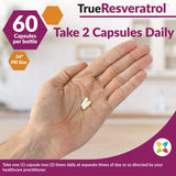 NatureCity True-Resveratrol - 75mg of 98% Pure Veri-te | Trans-Resveratrol Antioxidants Supplement (60 Veggie Capsules) | Anti Aging Supplement | Immune, Bone, and Cognitive Support | Knotweed Free