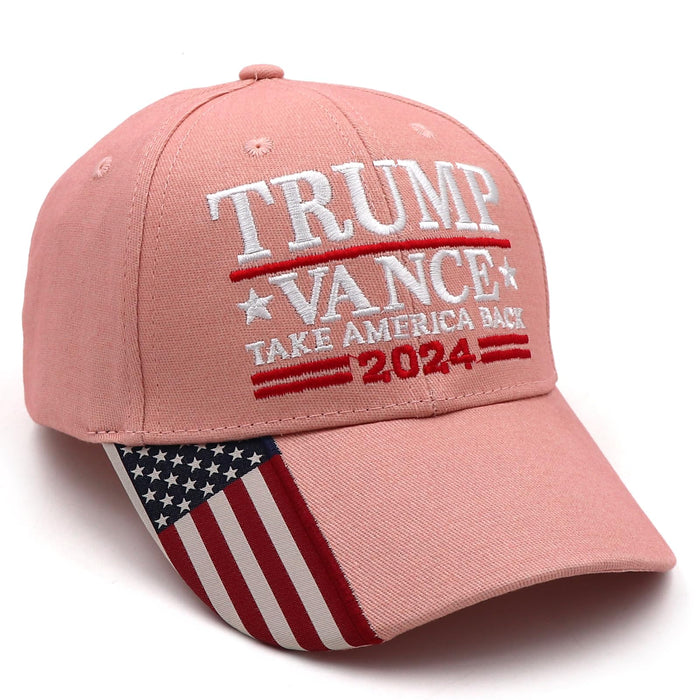 Trump 2024 Hat 45-47 MAGA Hat Make America Great Again Donald Trump Slogan with USA Flag Embroidery Adjustable Baseball Cap