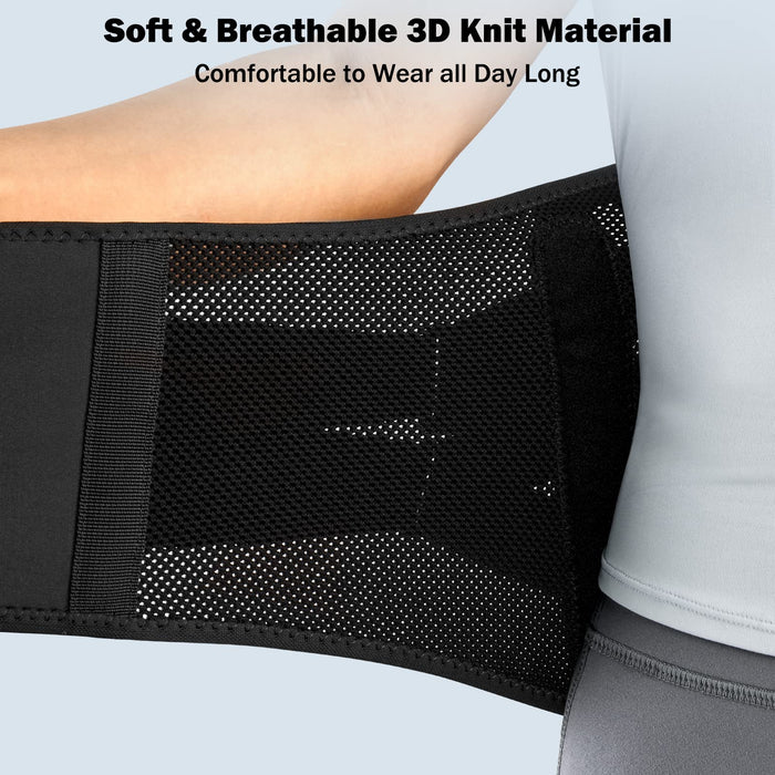 FREETOO Back Brace for Lower Back Pain Relief with Pulley System,Lumbar Support Belt for Men & Women with Lumbar Pad, Ergonomic Design and Soft Breathable 3D Knit Material,for Herniated Disc,Sciatica