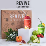 REVIVE SUPERFOODS Plant Based Frozen Fruit Smoothie Kit - 6 Pack Pineapple & Coconut Smoothie with Pineapple, Coconut, Cauliflower, Psyllium Husk | Post Workout Meal Replacement