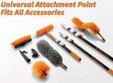 Extend-A-Reach Dusting Kit for Extension Pole or by Hand // Twist on Duster Cleaning Kit includes 3 attachments // Cobweb Brush // Feather Duster and Flexible Ceiling Fan Duster (Pole Sold Separately)