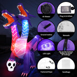 Max Fun Halloween Inflatables Decorations with LED Build-in Halloween Yard Decoration Blow Up Inflatables for Outdoor Indoor Garden Lawn (8FT-Halloween Inflatables Dragon)