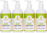 Plant-Based Pineapple Enzyme & Soapberry Liquid Hand Soap - Tangerine-Pineapple Scent, 4-Pack (10.14 fl oz Each) | Gentle on Skin | Eczema-Friendly | No Artificial Fragrances or Colors | Cruelty-Free