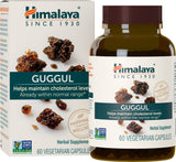 Himalaya Guggul Herbal Supplement, HDL & LDL Support, Liver Health, Liver Cleansing, Triglyceride Support, Bile Production, 720 mg, Non-GMO, Vegetarian, 60 Capsules, 1 Pack