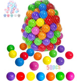 LANGXUN 50 Soft Plastic Balls - Toy Balls for Kids - Gift for Toddler Birthday Christmas, Ball Pit Play Tent, Water Toys, Kiddie Pool, Party Decoration