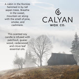 Calyan Wax Soy Wax Candle, Aspen & Fog Scented Candle for The Home | Premium Candle with Essential Oils | 7.2 oz 57 Hour Burn | Soy Candle in Amber Glass Jar | Aromatherapy GIF