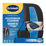 Dr. Scholl's® Massaging Gel® Posterior Cushion - Cool Comfortable Support - Memory Foam and Anti-Slip Backing - Multilayer Design Helps Absorb Shock, (Black)